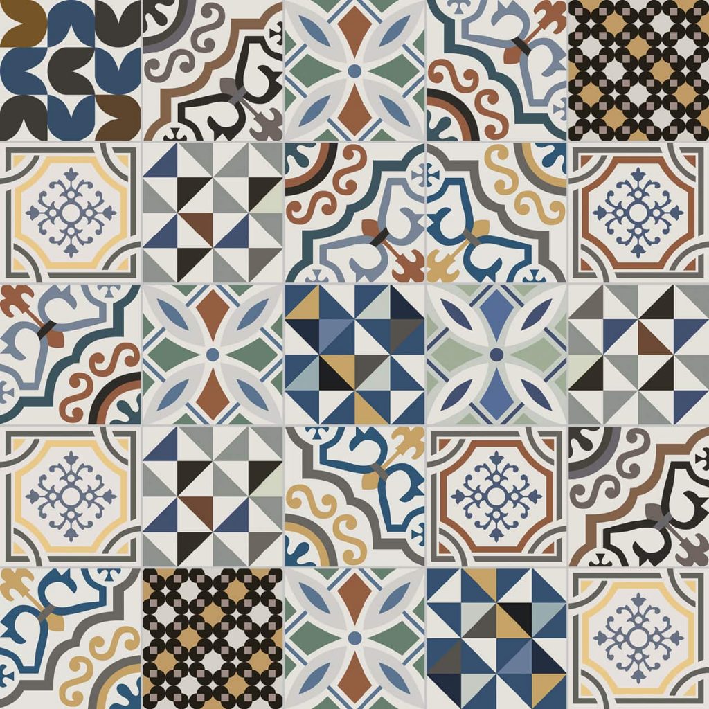 Come utilizzare le piastrelle a mosaico 5 CEMENTINA VINTAGE 1402 CMV01 POSATO RANDOM min