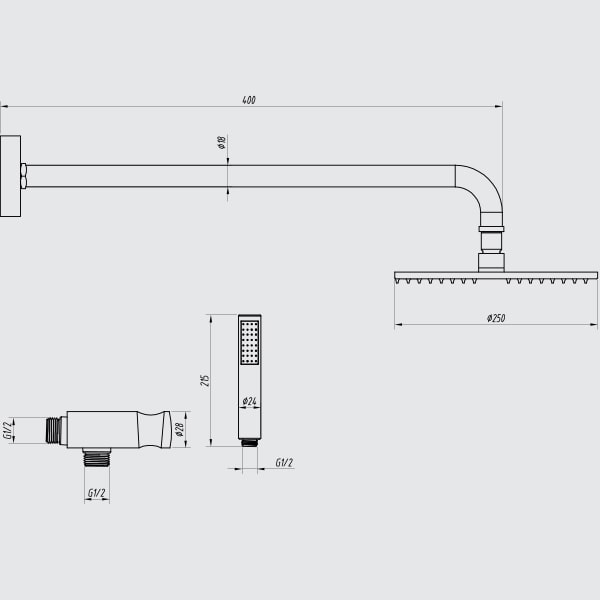 Kit Doccia Tondo 2 Kit Doccia Tondo - immagine 2