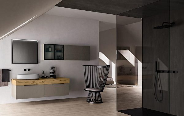 Mobile Bagno con Lavabo d'Appoggio: Funzionalità e Design in Armonia 1 Lavabo d'appoggio